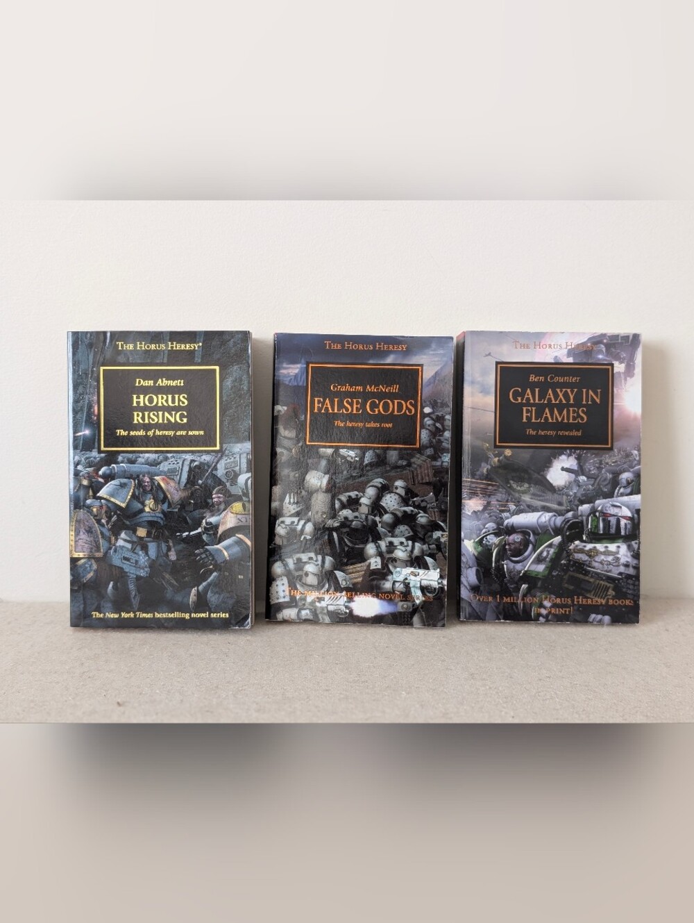 Warhammer 40k The Horus Heresy 1-3 Paperback Book Lot Rising False Gods Galaxy